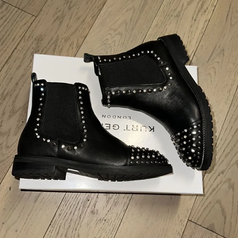 Kurt Geiger London Raven Studded Boots Black
